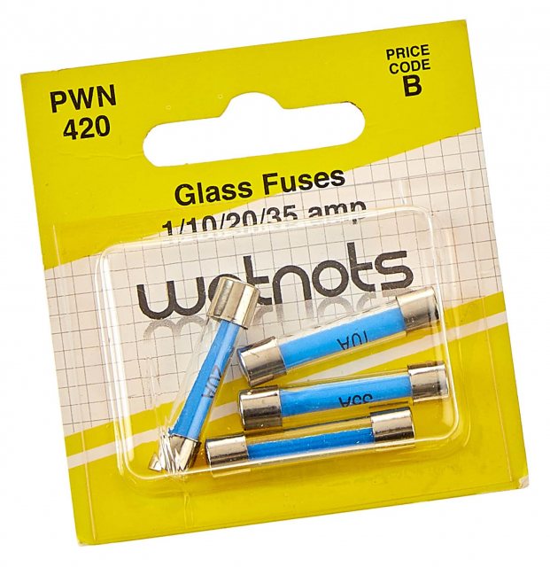 Wot-Nots Glass Fuses 1/10/20/35 Amp