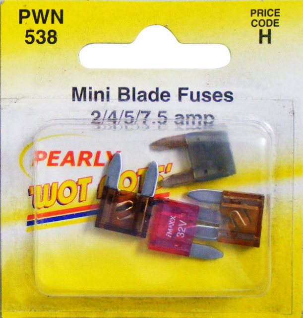 Wot-Nots Mini Fuses 2/4/5/7.5 Amp