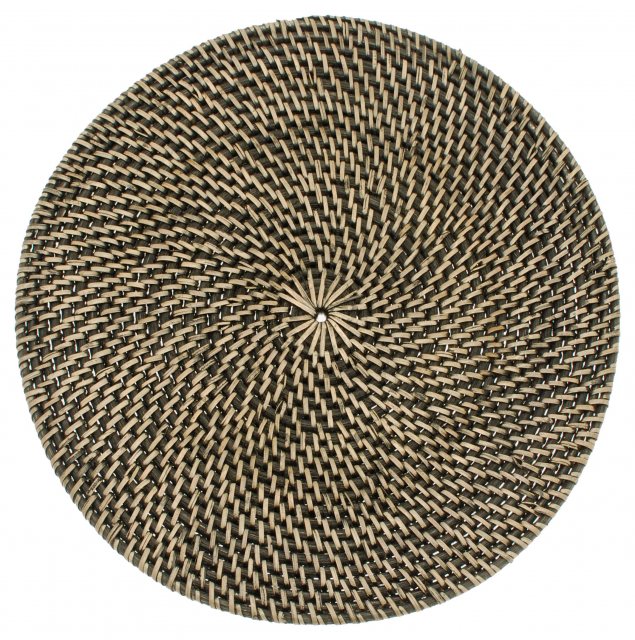 Walton & Co Rattan Placemat Black