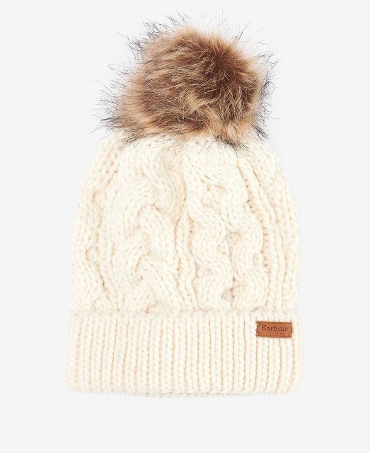 Barbour Barbour Penshaw Cable Beanie Cloud White