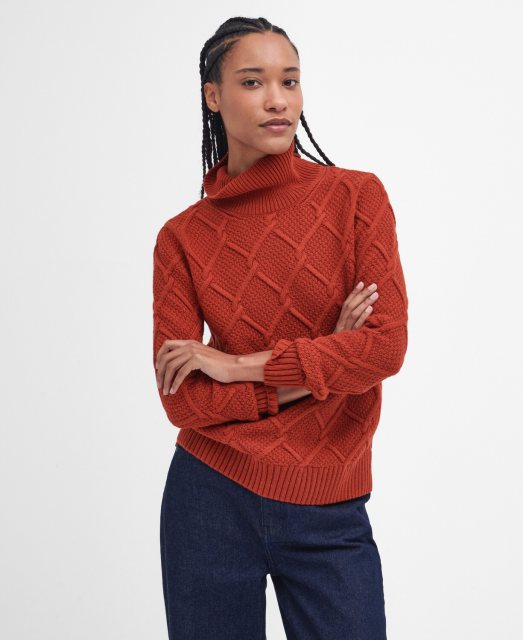 Barbour Barbour Burne Knitted Jumper Pumpkin