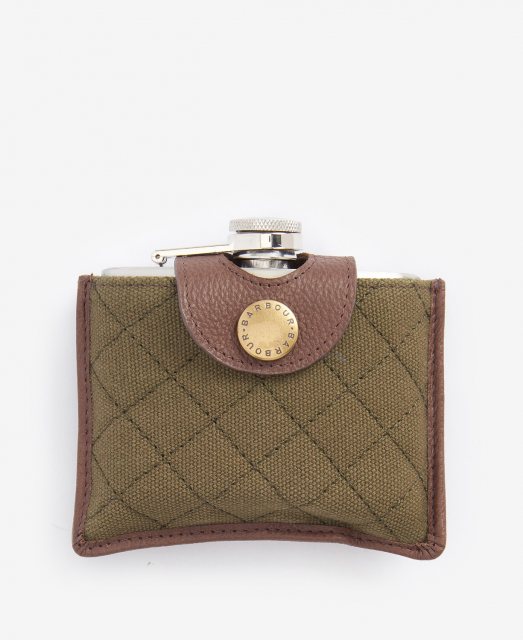 Barbour Barbour Padbury Quilted Hip Flask Brown/Olive