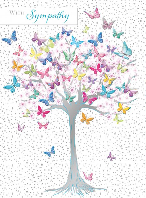 Butterfly Tree With Sympathy Card