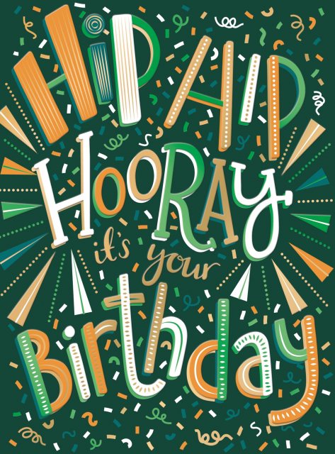 Hip Hip Hooray Birthday Card