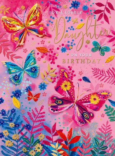 Butterfly Floral Daughter Birthday Card