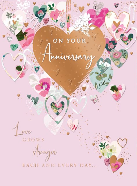 Love Grows Stronger Anniversary Card