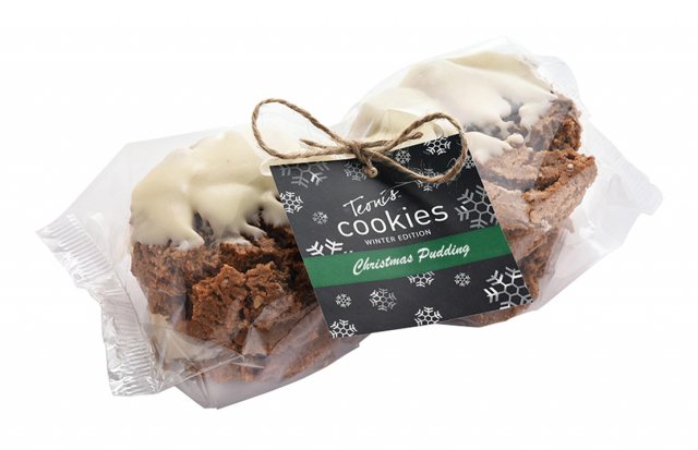 Teonis White Chocolate Dipped Christmas Pudding Cookies 307g