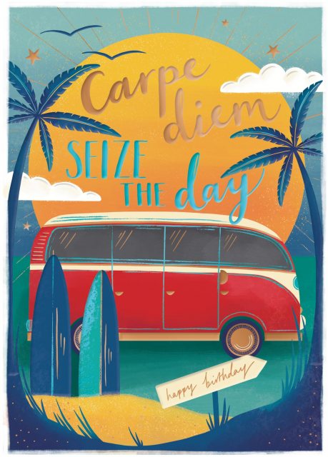 Tropicool Seize The Day Birthday Card