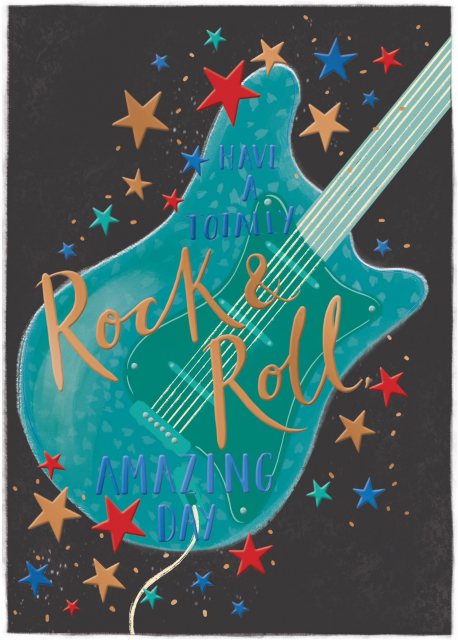 Tropicool Rock & Roll Birthday Card