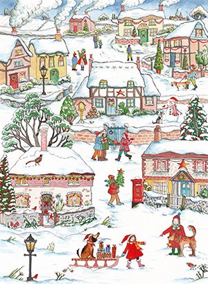 Christmas Card Winter Village