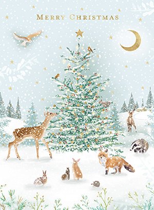 Christmas Card Woodland Tree