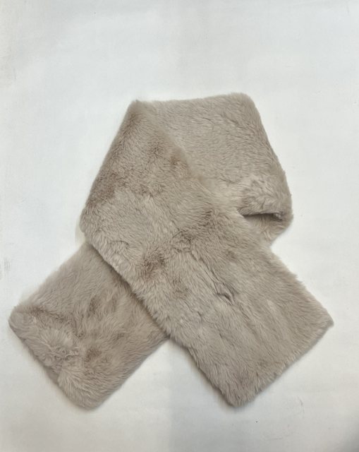 Butterfly   Butterfly Faux Fur Plain Glove Beige