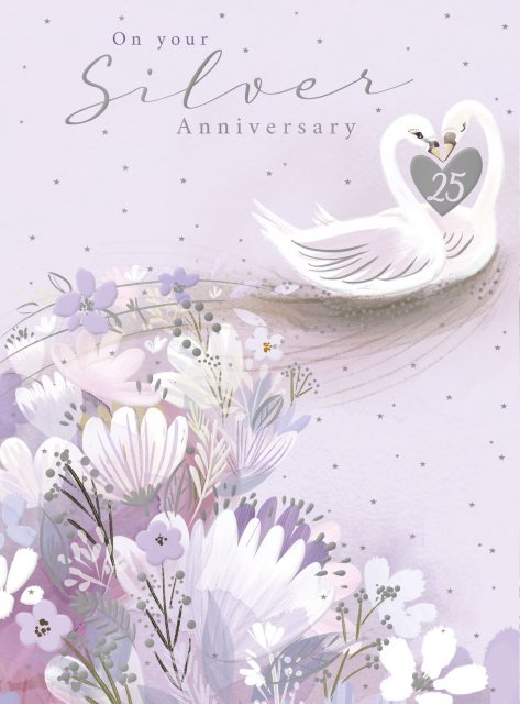 Swans 25th Anniversary Card