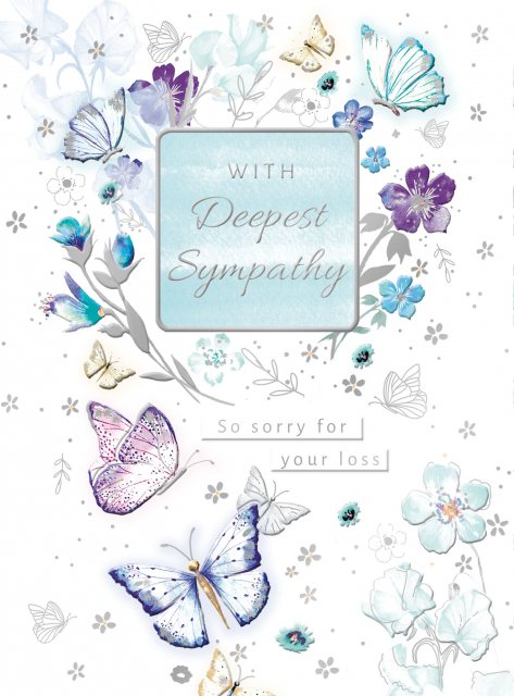 Butterflies Deepest Sympathy Card