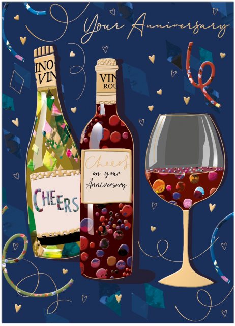 Vino Anniversary Card