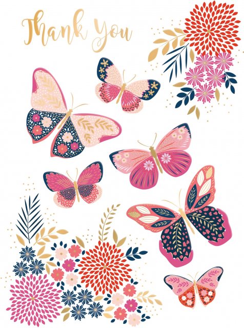 Butterflies Thank You Card