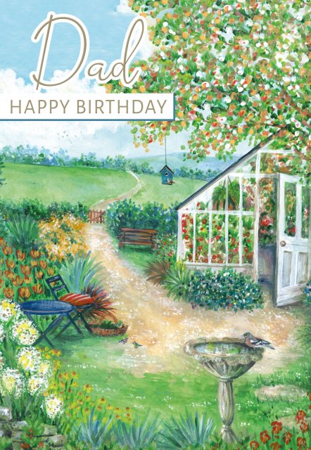 Garden Scene Dad Birthday Card