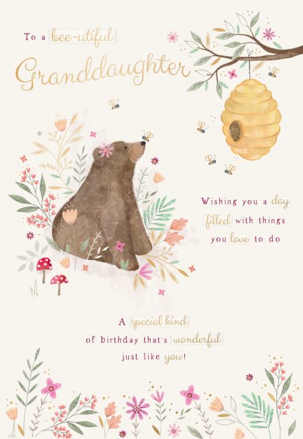 Bee-Utiful Granddaughter Birthday Card