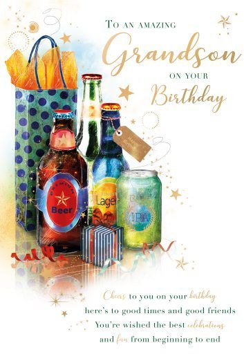 Beers Grandson Birthday Card