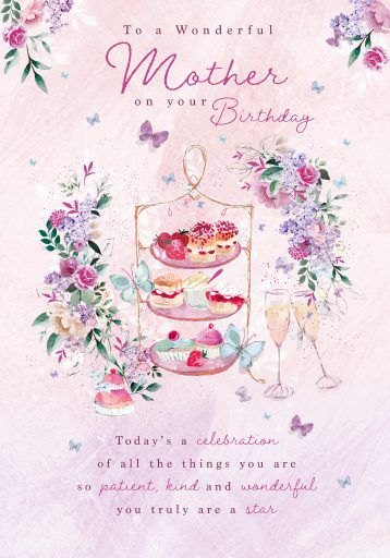 Cakes & Bubbly Mother Birthday Card