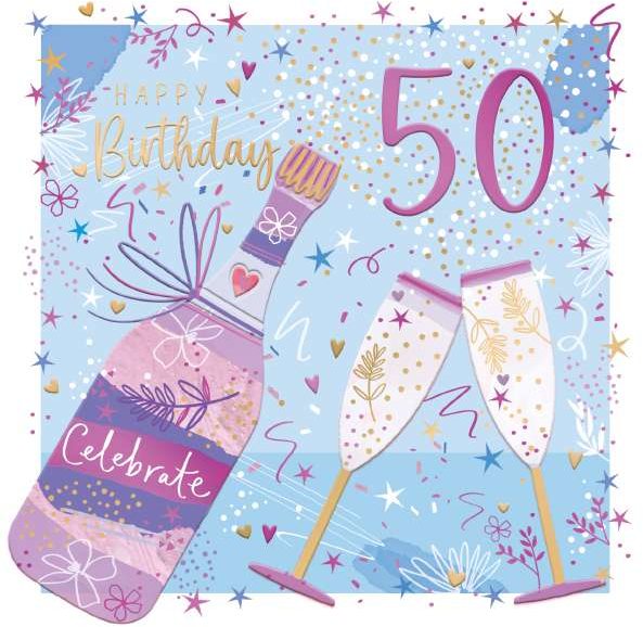 Drinks 50th Birthday Card