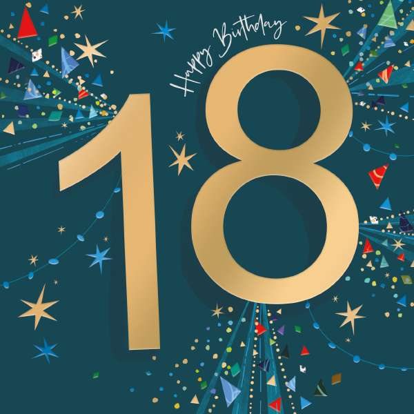 18th Happy Birthday Card