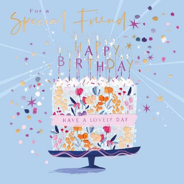 Special Friend Birthday Cake Card