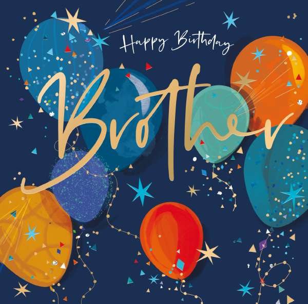 Balloons Brother Birthday Card