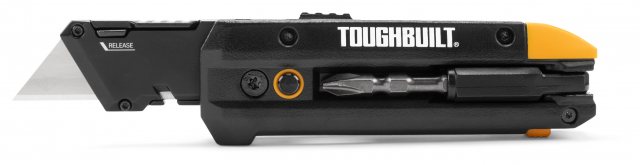 Toughbuilt Electrician's Folding Utility Knife With Bit Driver & Pry Bar