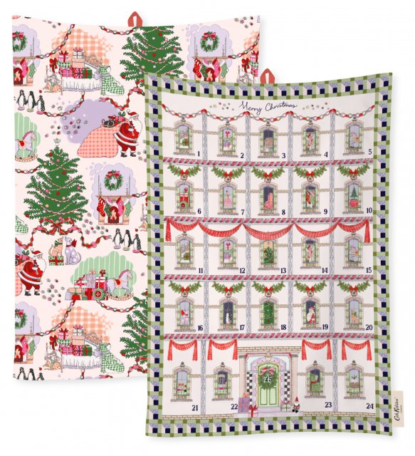 Cath Kidston  Cath Kidston Xmas Ditsy Tea Towel 2 Pack