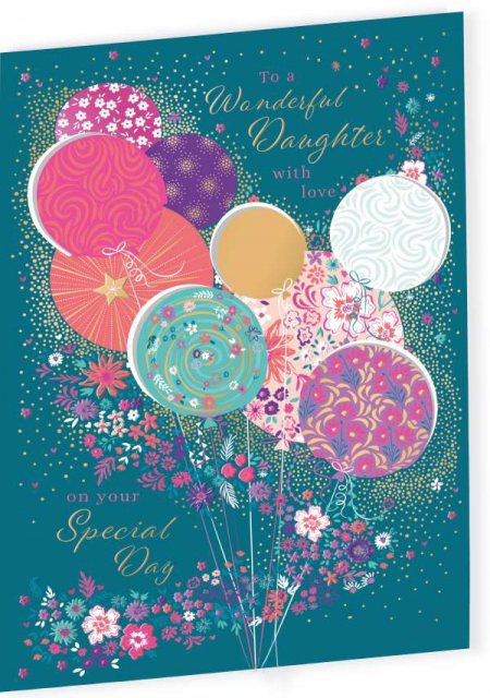 Balloons Daughter Birthday Card