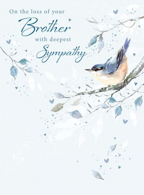 Bird On Branch Brother Sympathy Card