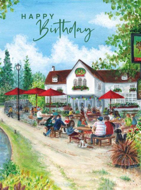 Pub Garden Happy Brithday Card