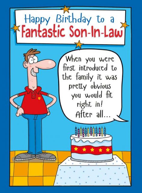 Fantastic Son In Law Birthday Card