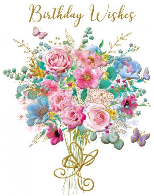 Bunch Of Flowers Birthday Wishes Card