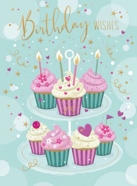 Cakes Birthday Wishes Card