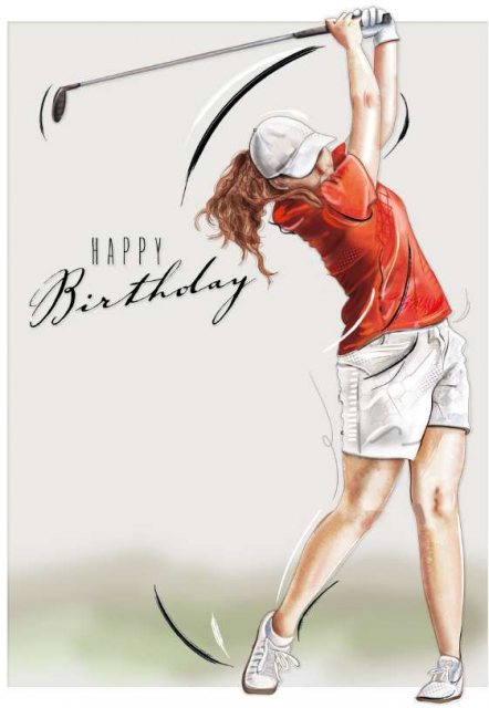 Golfer Happy Birthday Card