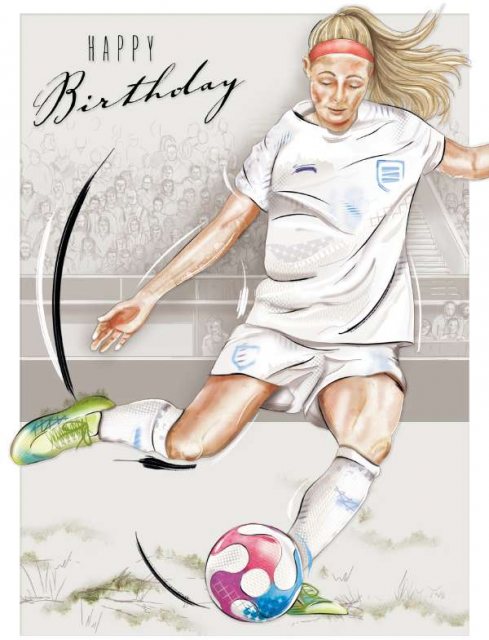 Footballer Happy Birthday Card