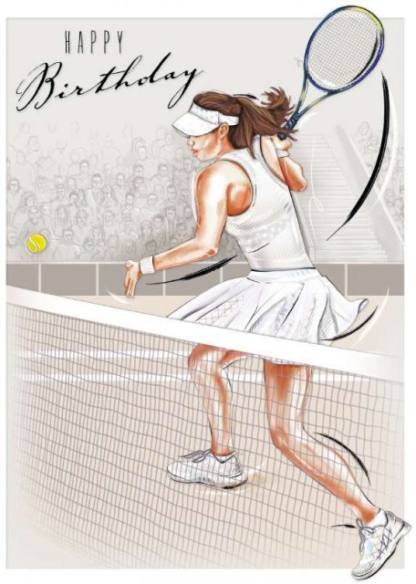 Tennis Happy Birthday Card