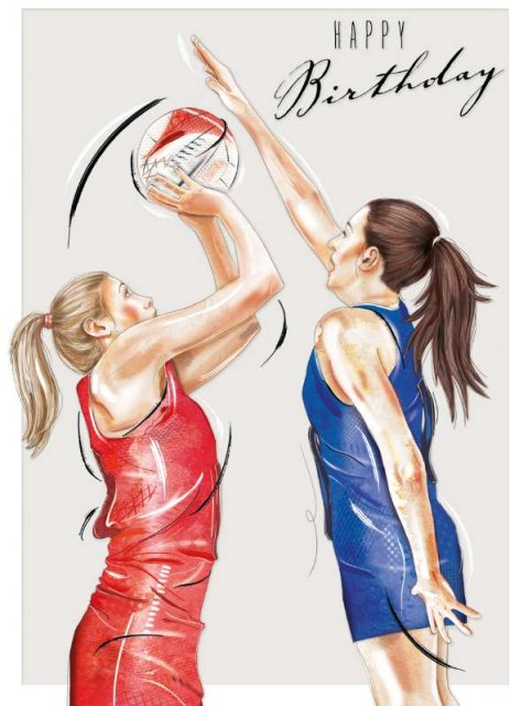 Netball Happy Birthday Card