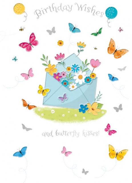 Patches Birthday Wishes & Butterfly Kisses Card