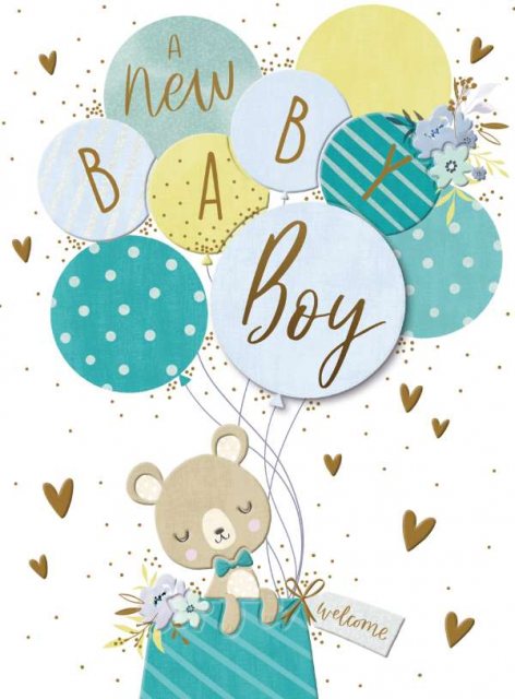 Spritz New Baby Boy Card