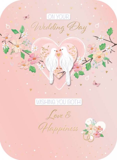 Spritz Love Birds Wedding Day Card