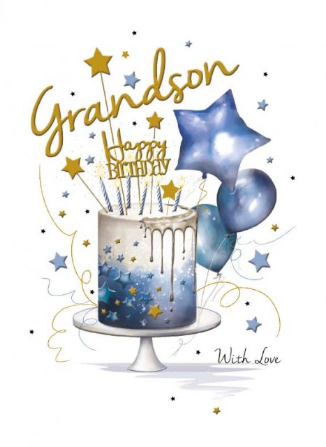 Spritz Cake Grandson Birthday Card