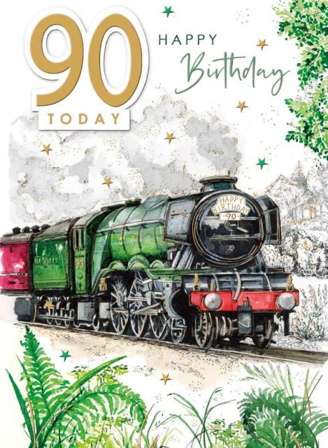 Spritz Train 90 Today Birthday Card