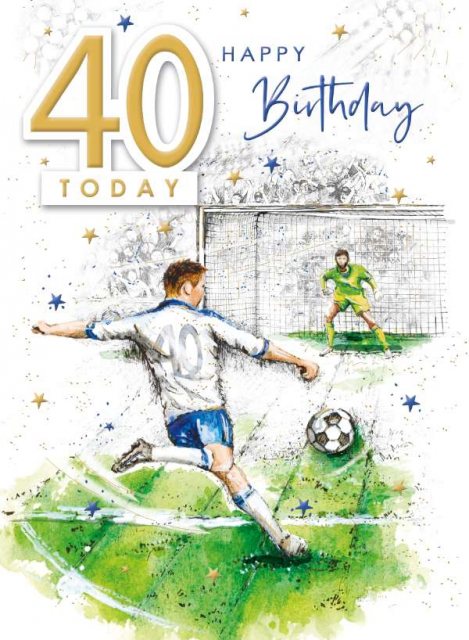 Spritz Football 40 Today Birthday Card