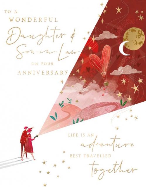 Nova Best Travelled Together Daughter & Son In Law Anniversary Card