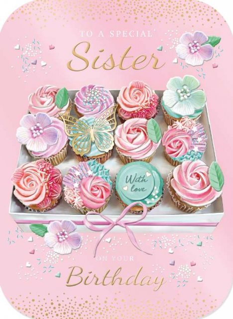 Spritz Cupcakes Sister Birthday Card