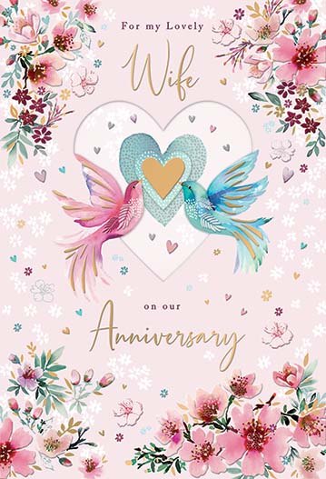 Two Birds Wife Anniversary Card