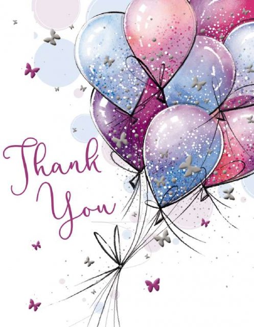 Balloons Thank You Card